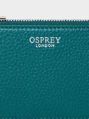 Osprey London Teal Green The Core Small Leather Card Pouch - Image 4 of 6