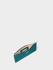 Osprey London Teal Green The Core Small Leather Card Pouch - Image 5 of 6