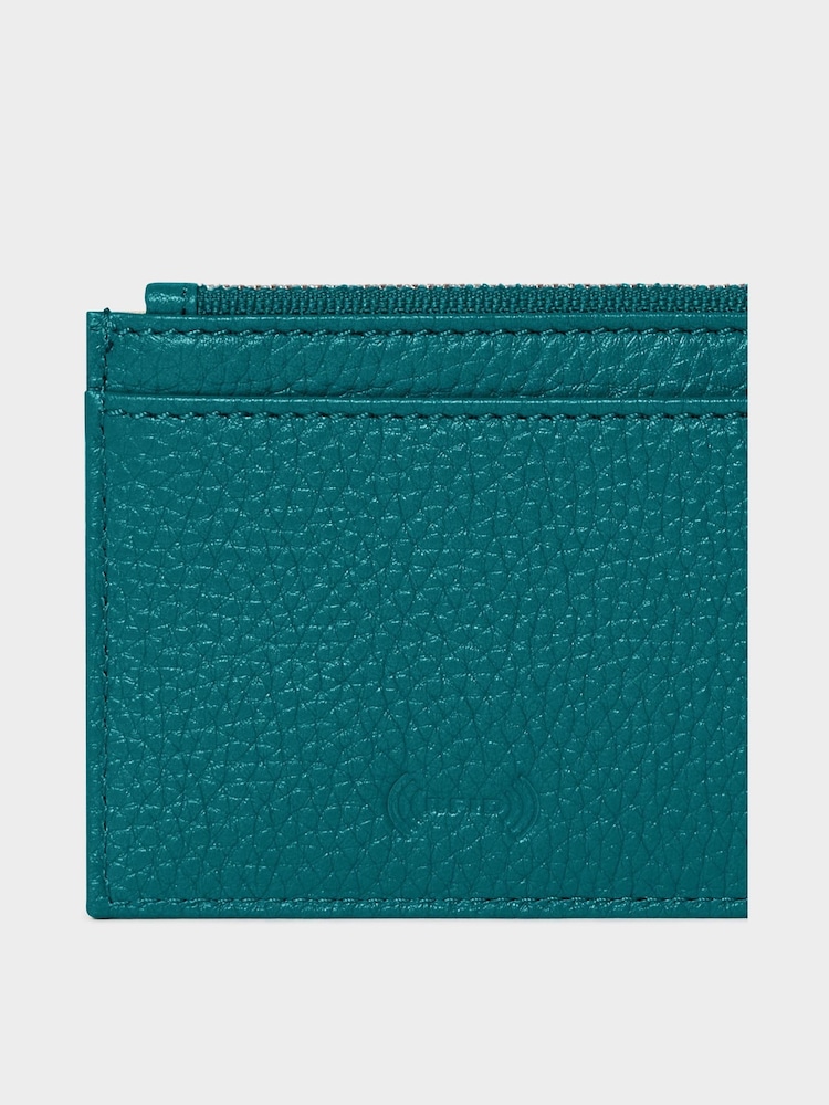 Osprey London Teal Green The Core Small Leather Card Pouch - Image 6 of 6 Osprey London Teal Green The Core Small Leather Card Pouch - Image 6 of 6