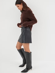 Black Forever Comfort® Pointed Toe Knee High Boots - Image 1 of 8