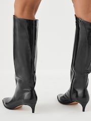 Black Forever Comfort® Pointed Toe Knee High Boots - Image 3 of 8