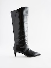 Black Forever Comfort® Pointed Toe Knee High Boots - Image 4 of 8