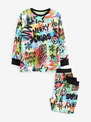 Разноцветный принт в стиле граффити - Christmas Pyjamas (3-16yrs) - Изображение 1 из 4