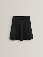 Black Regular Length Pull-On Jersey Stretch School Skater Skirt (3-17yrs) - Image 6 of 7