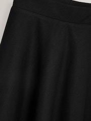 Black Regular Length Pull-On Jersey Stretch School Skater Skirt (3-17yrs) - Image 7 of 7