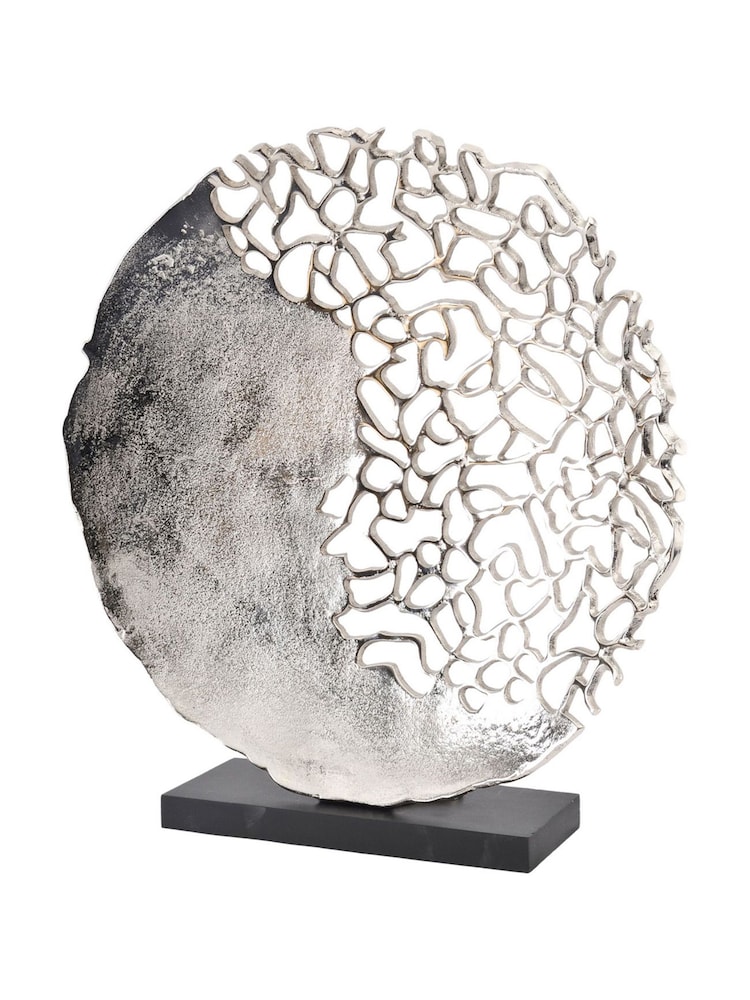 Libra Silver Apo Coral Aluminium Sculpture - Image 2 of 2