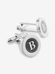 Silver Tone Round Letter Cufflinks - Image 2 of 7