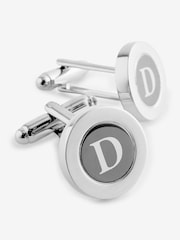 Silver Tone Round Letter Cufflinks - Image 4 of 7