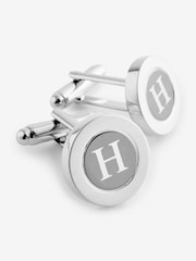 Silver Tone Round Letter Cufflinks - Image 5 of 7