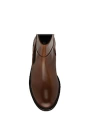 Ravel Brown Light Leather High Cut Gusset Chelsea Boots - Image 1 of 4