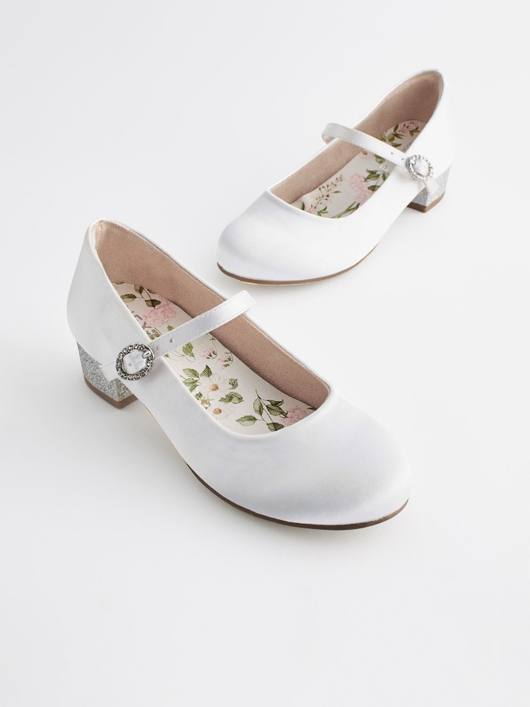 Weiß - Mary Jane Absatzschuhe für Blumenmädchen - Bild 1 von 6