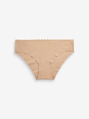 Pastel Rose Nude Brazilian No VPL Scallop Edge Knickers - Image 4 of 4