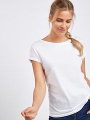Weiß - T-Shirt-Top mit Flügelärmeln - Image 1 of 4