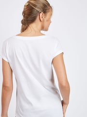 Weiß - T-Shirt-Top mit Flügelärmeln - Image 2 of 4
