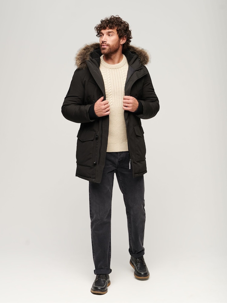 Parka s kapucí z umělé kožešiny Superdry Everest - Image 3 of 6