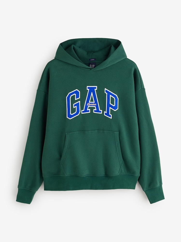 Gap Green London Arch Logo Hoodie - Image 1 of 5 Gap Green London Arch Logo Hoodie - Image 1 of 5