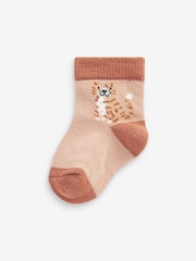 Brown Lion Baby Socks 5 Pack (0mths-2yrs) - Image 2 of 6