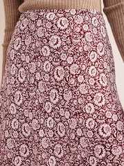Boden Red Bias Crepe Mini Skirt - Image 2 of 5