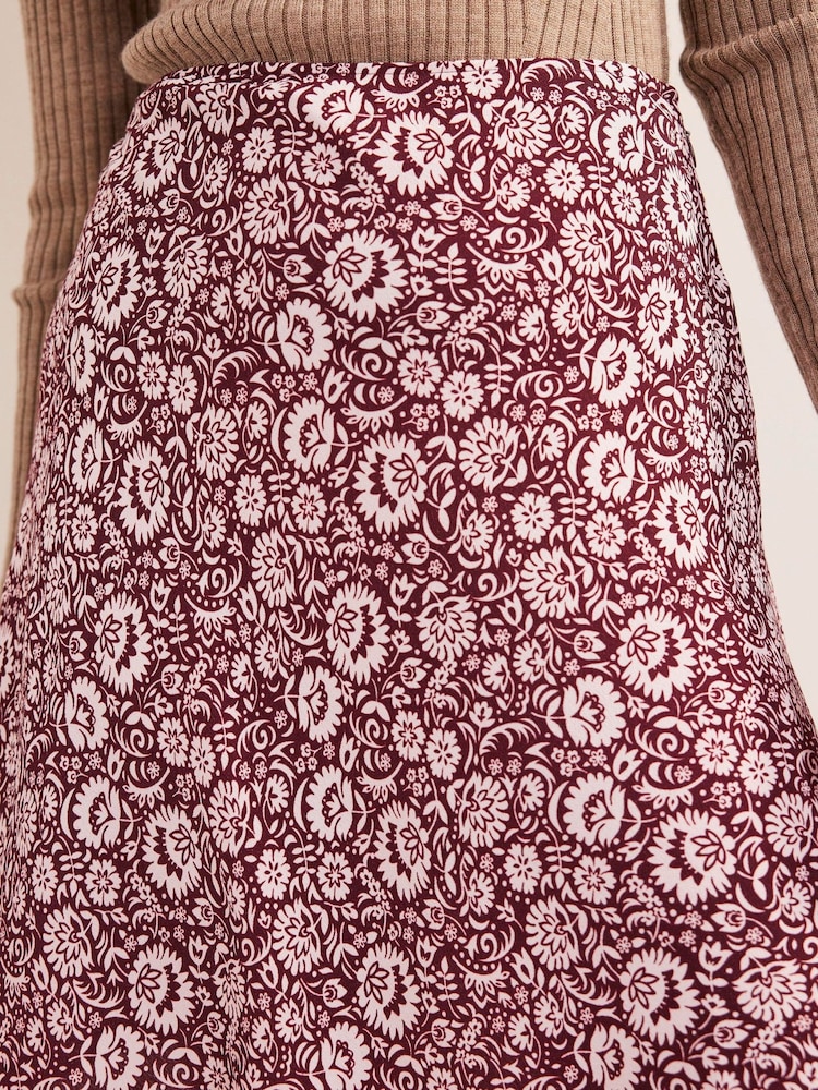 Boden Red Bias Crepe Mini Skirt - Image 2 of 5