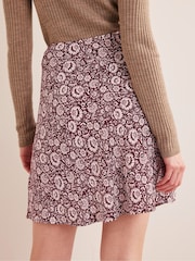 Boden Red Bias Crepe Mini Skirt - Image 3 of 5