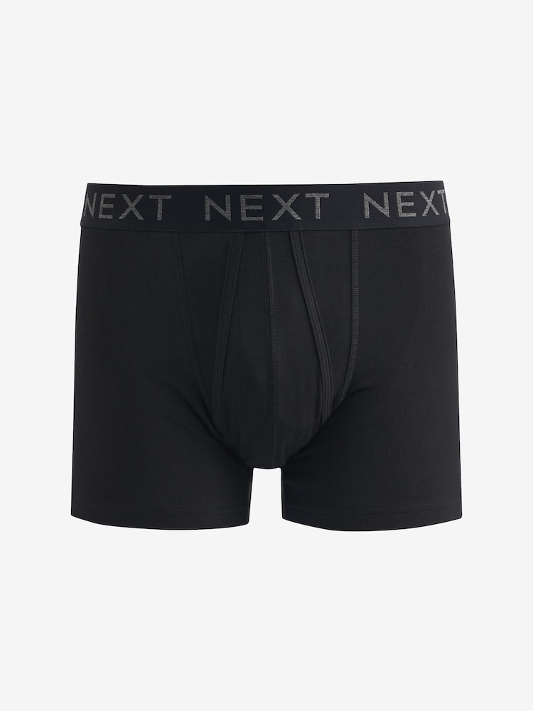 Black 4 pack A-Front Cotton Rich Boxers - Image 2 of 6