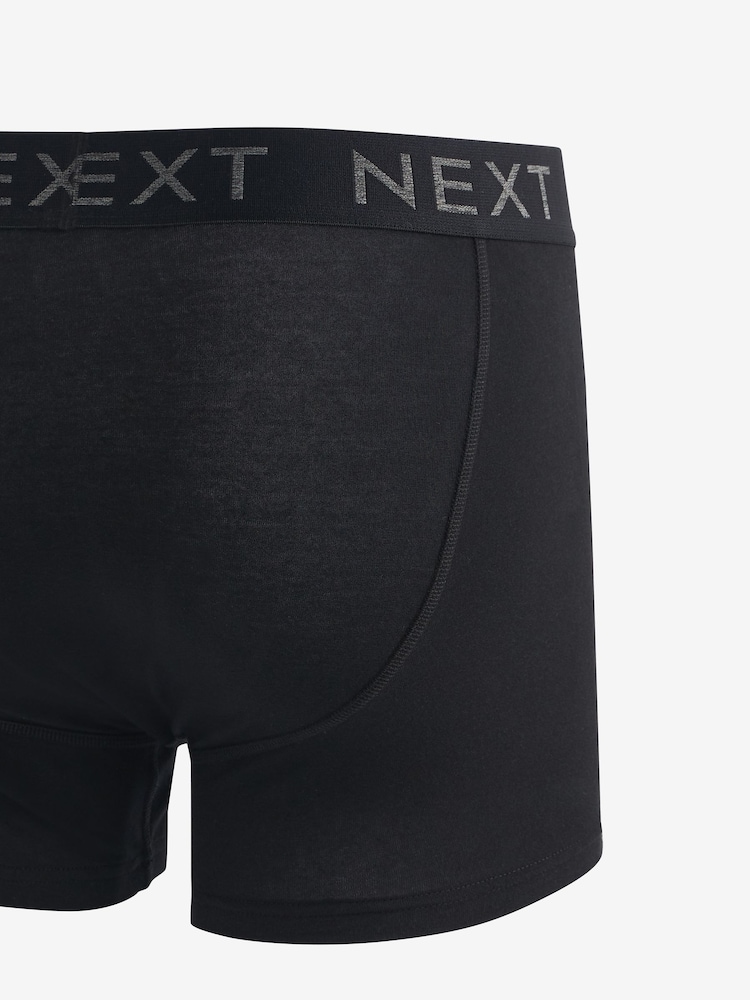 Black 4 pack A-Front Cotton Rich Boxers - Image 3 of 6