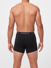 Black 4 pack A-Front Cotton Rich Boxers - Image 5 of 6