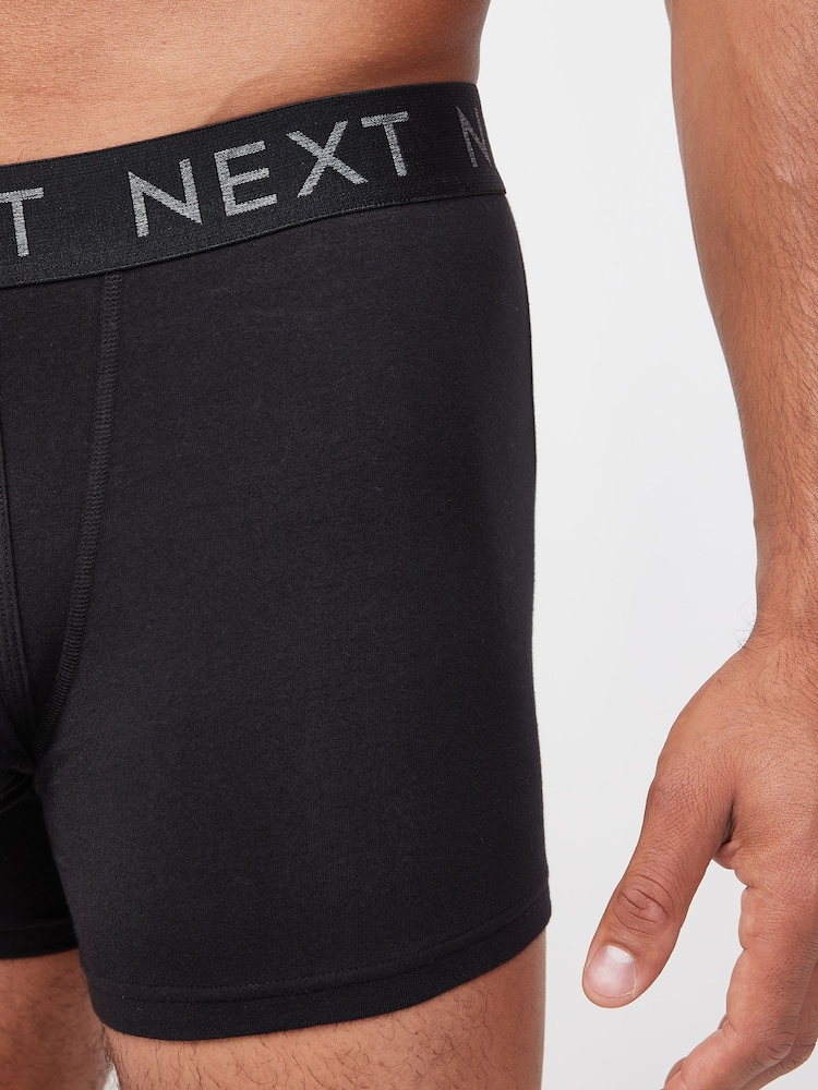 Black 4 pack A-Front Cotton Rich Boxers - Image 6 of 6