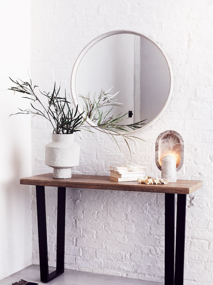 French Connection Natural Mango Wood Laredo Console Table - Image 1 of 7