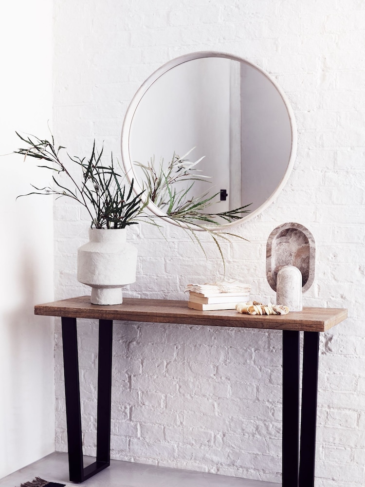 French Connection Natural Mango Wood Laredo Console Table - Image 2 of 7