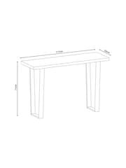 French Connection Natural Mango Wood Laredo Console Table - Image 3 of 7
