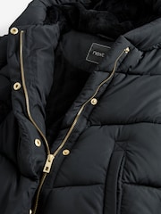Noir - Résistant à la douche Faux Fur Lined Hooded Doudounes (3-16yrs) - Image 14 de 17