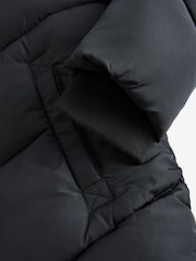 Noir - Résistant à la douche Faux Fur Lined Hooded Doudounes (3-16yrs) - Image 15 de 17