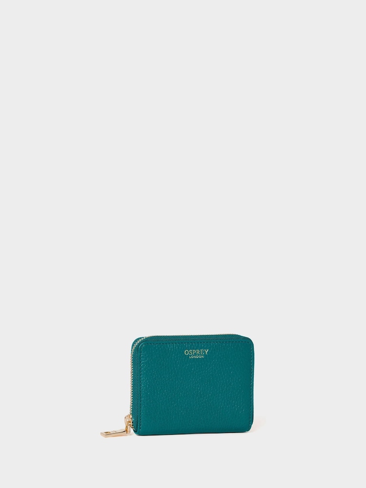 Osprey London Green The Core Small Leather Zip Around Purse - Image 2 of 6 Osprey London Green The Core Small Leather Zip Around Purse - Image 2 of 6