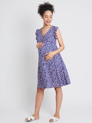 JoJo Maman Bébé Multi Ditsy Print Maternity Summer Dress - Image 1 of 1