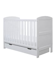Ickle Bubba White White Coleby Mini Cot Bed and Under Drawer - Image 1 of 8
