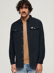 Superdry Blue Trailsman Cord 100% Cotton Shirt - Image 1 of 6