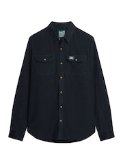 Superdry Blue Trailsman Cord 100% Cotton Shirt - Image 4 of 6