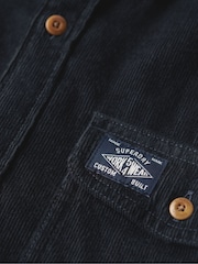 Superdry Blue Trailsman Cord 100% Cotton Shirt - Image 5 of 6