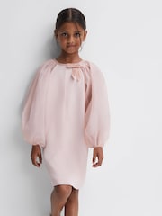 Robe Reiss Lauren à manches blousantes avec nœud - Image 1 de 6
