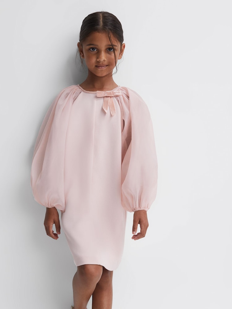 Robe Reiss Lauren à manches blousantes avec nœud - Image 1 de 6