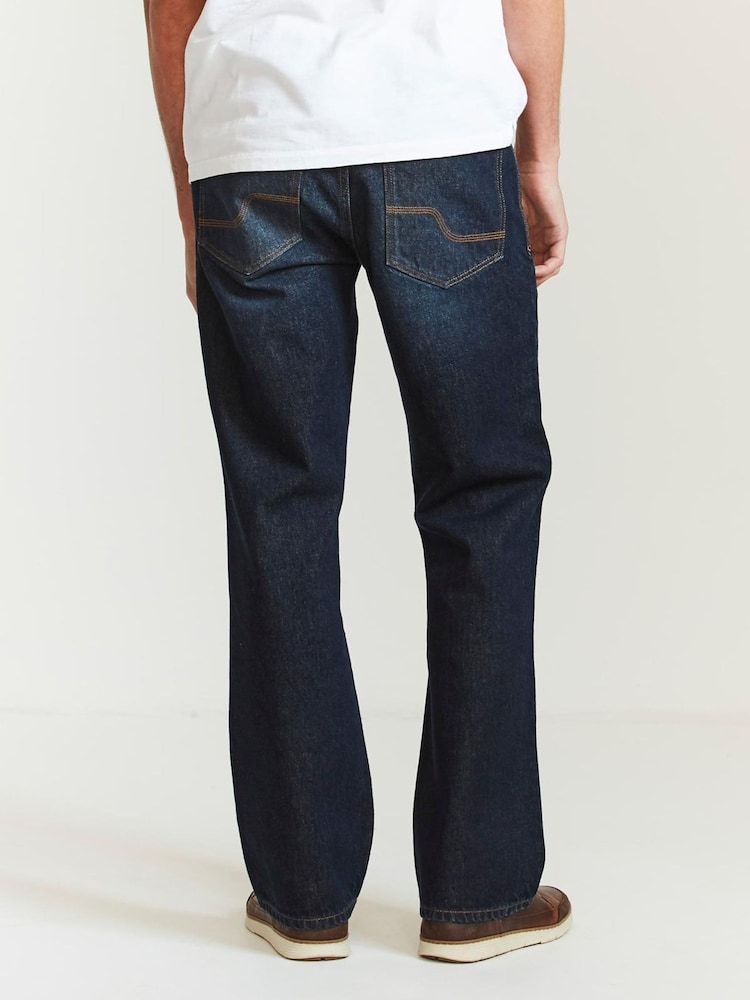 FatFace Blue Dark Vintage Wash Bootcut Jeans - Image 2 of 3