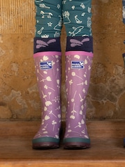 Muddy Puddles Purple Puddlestomper Wellies - Image 2 of 4