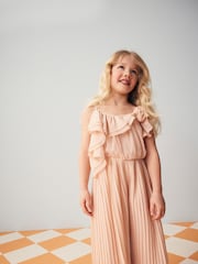 Pink Ruffle Jumpsuit (3-16yrs) - Image 1 of 7
