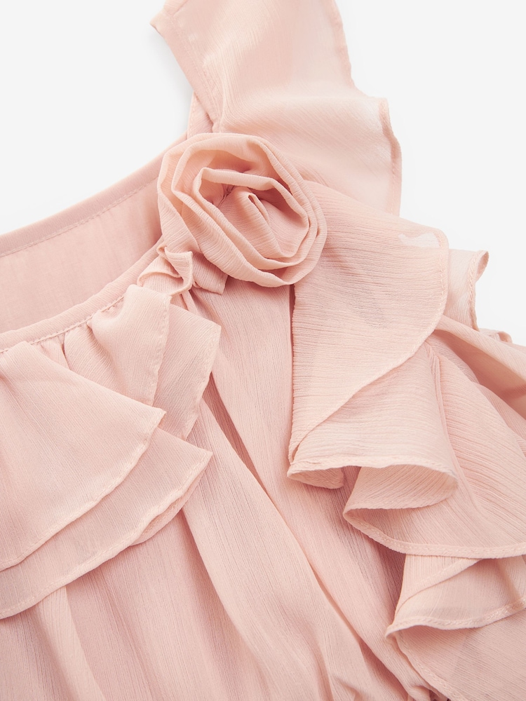 Pink Ruffle Jumpsuit (3-16yrs) - Image 7 of 7