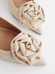 Bone Standard/Wide Fit Forever Comfort® Patent Corsage Slingback Kitten Heels - Image 6 of 7