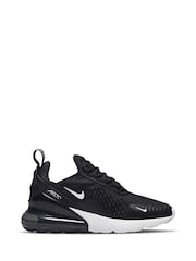 Nike Black/White Youth Air Max 270 Trainers - Image 1 of 10