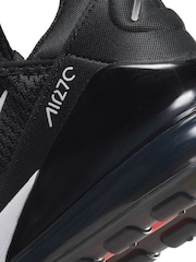 Nike Black/White Youth Air Max 270 Trainers - Image 10 of 10