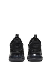 Nike Black/White Youth Air Max 270 Trainers - Image 6 of 10