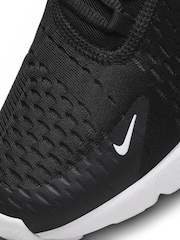 Nike Black/White Youth Air Max 270 Trainers - Image 9 of 10